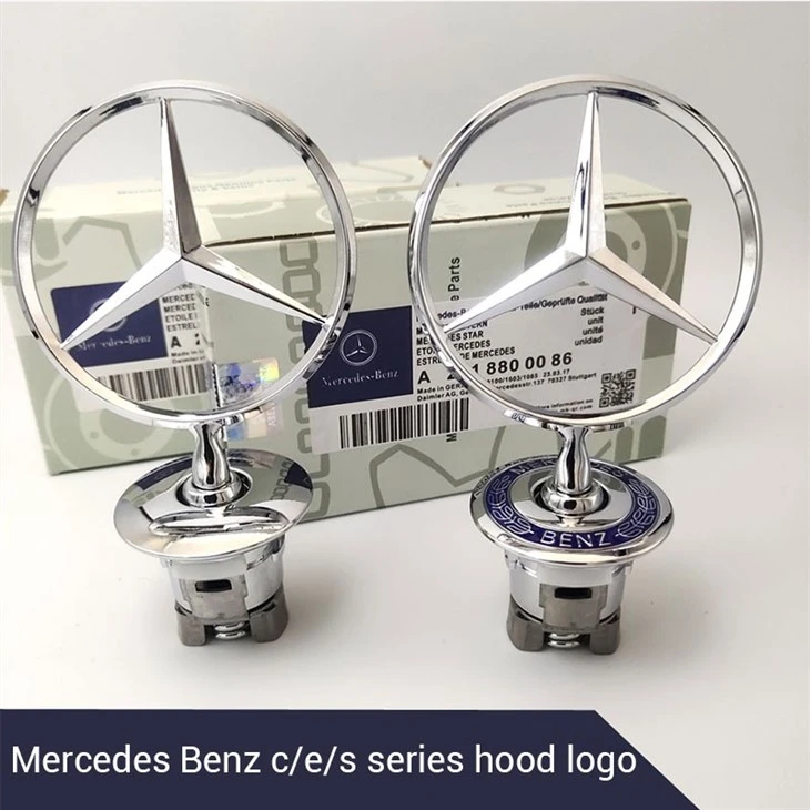 Chrome Emblem Logo For Mercedes Benz